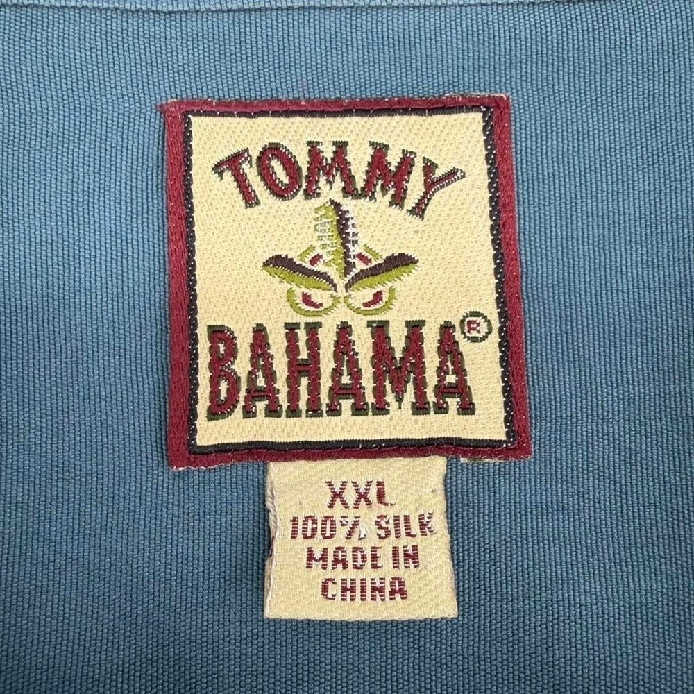Vintage Tommy Bahama silk camp shirt men's XXL blue Hawaiian resort vacation - Picture 3 of 8